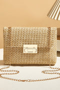 Camel Boho Woven Casual Shoulder Bag